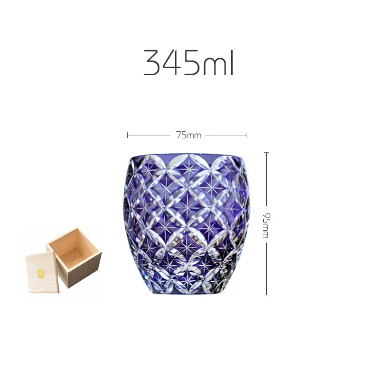 Violet Edo Kiriko Glass