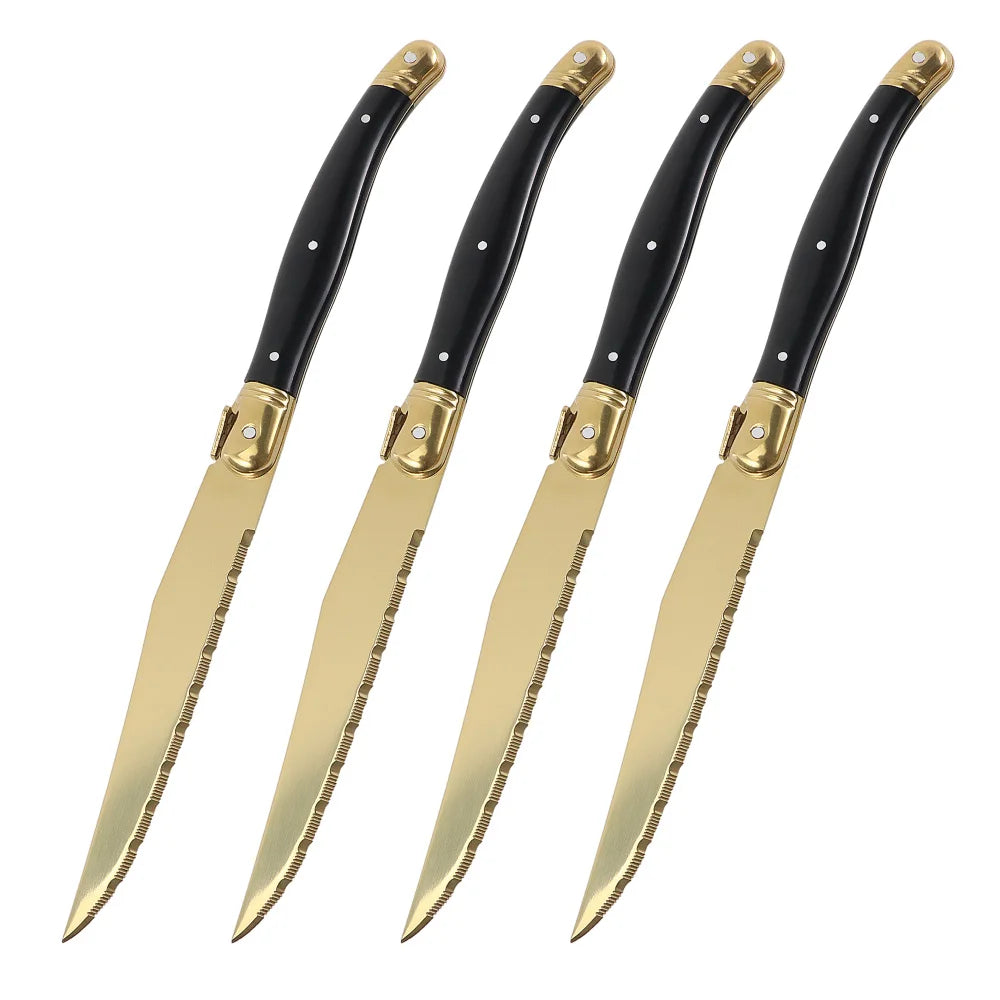 Golden Steak Knives (4 - 12 Piece Sets)