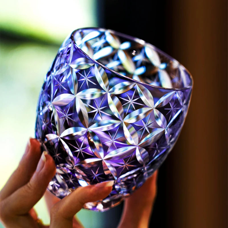 Violet Edo Kiriko Glass