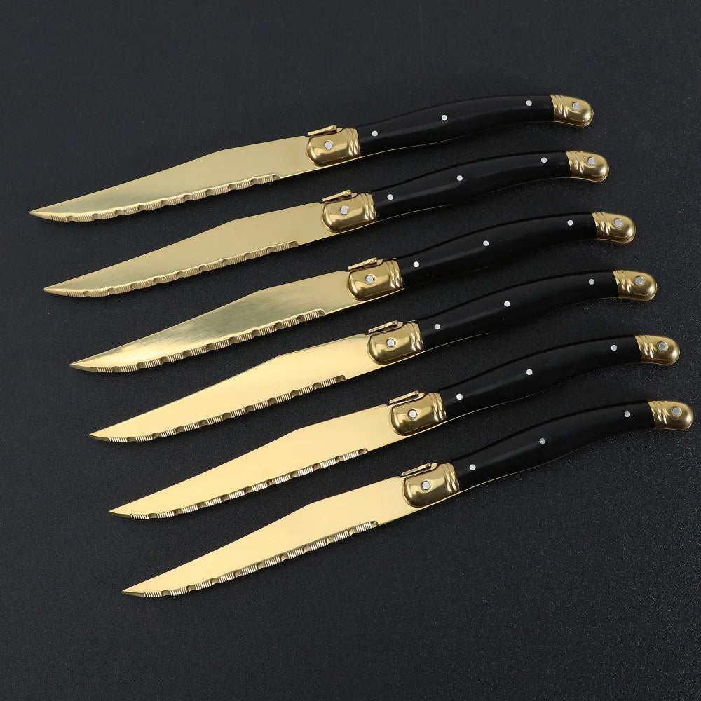 Golden Steak Knives (4 - 12 Piece Sets)