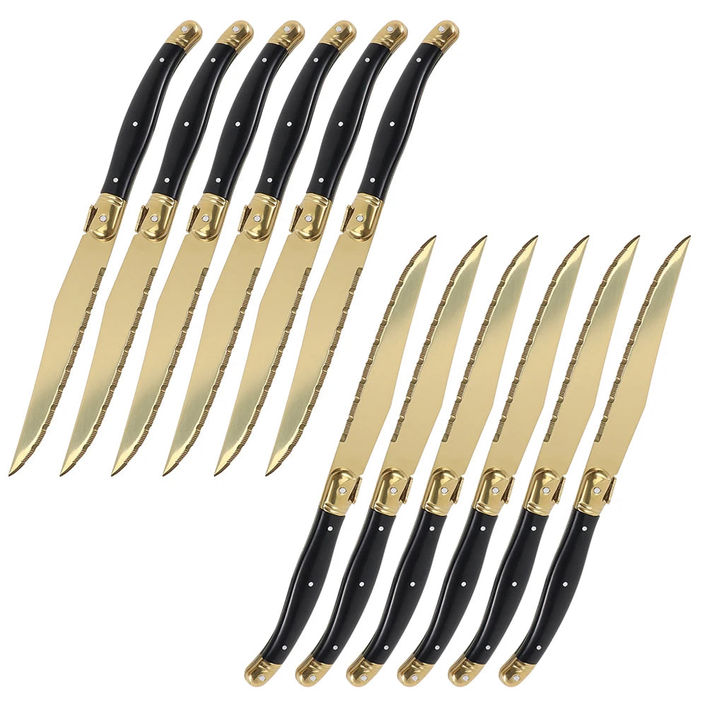 Golden Steak Knives (4 - 12 Piece Sets)