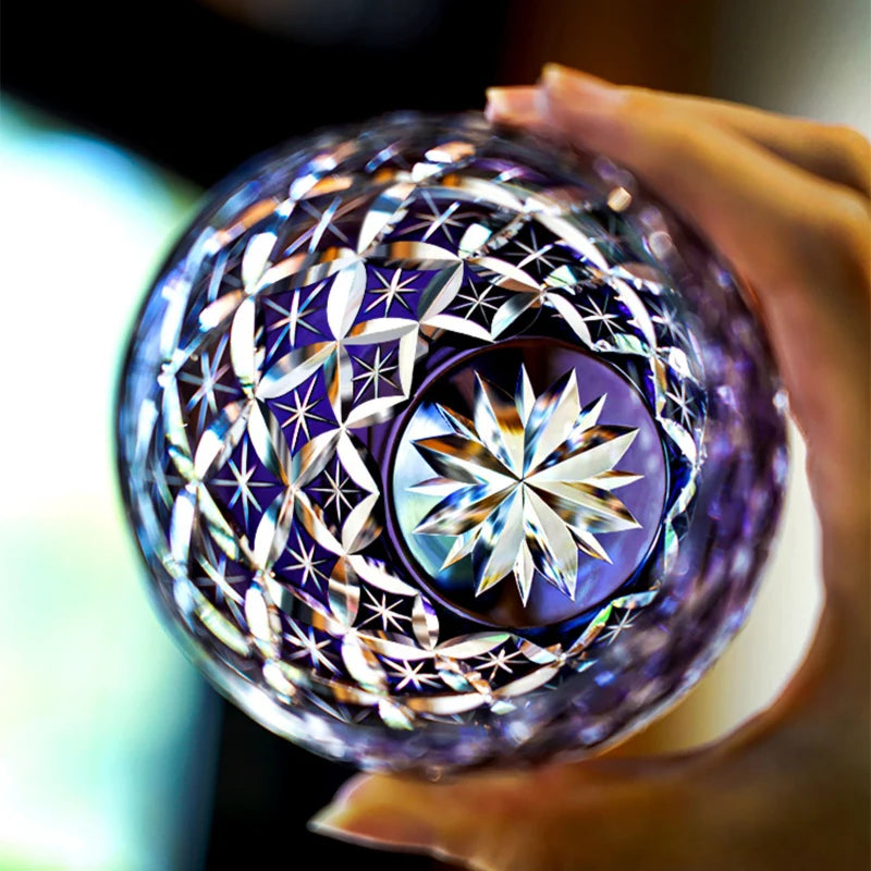 Violet Edo Kiriko Glass