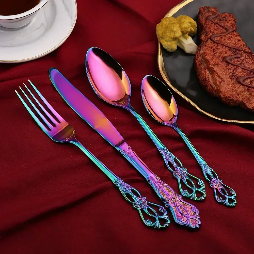 Decorative Stainless Steel Cutlery (24 Piece Dining Set)