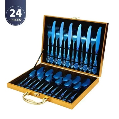 Decorative Stainless Steel Cutlery (24 Piece Dining Set)