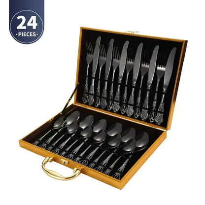 Decorative Stainless Steel Cutlery (24 Piece Dining Set)