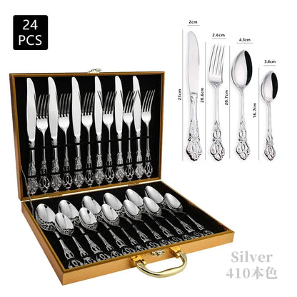 Decorative Stainless Steel Cutlery (24 Piece Dining Set)