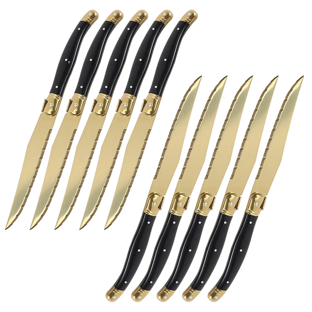 Golden Steak Knives (4 - 12 Piece Sets)