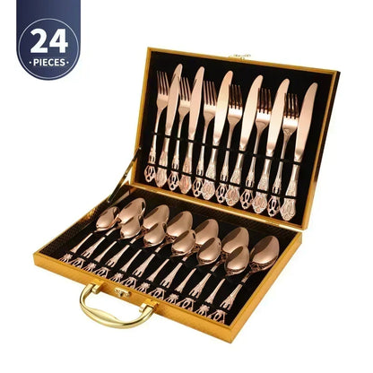 Decorative Stainless Steel Cutlery (24 Piece Dining Set)