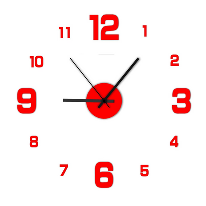 Frameless DIY Wall Clock