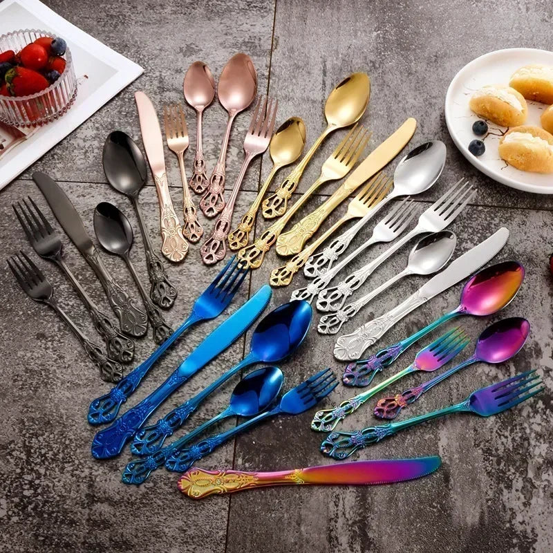 Decorative Stainless Steel Cutlery (24 Piece Dining Set)