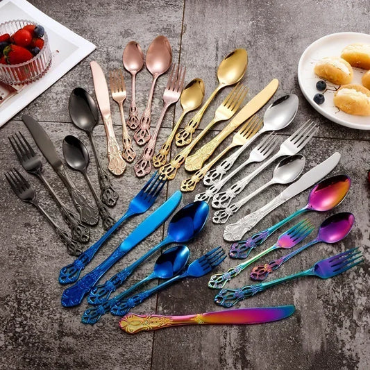 Decorative Stainless Steel Cutlery (24 Piece Dining Set)