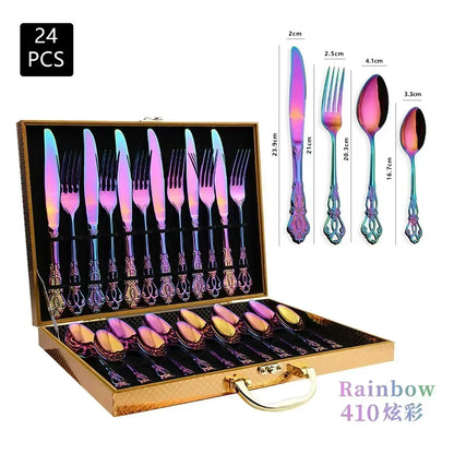 Decorative Stainless Steel Cutlery (24 Piece Dining Set)