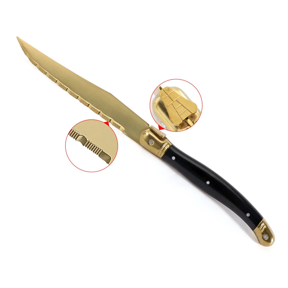 Golden Steak Knives (4 - 12 Piece Sets)