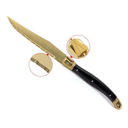 Golden Steak Knives (4 - 12 Piece Sets)