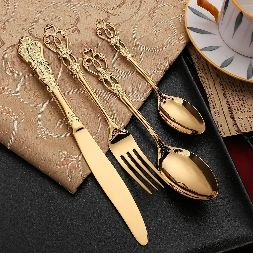 Decorative Stainless Steel Cutlery (24 Piece Dining Set)