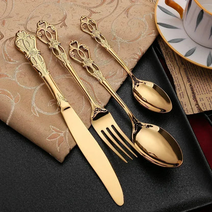 Decorative Stainless Steel Cutlery (24 Piece Dining Set)