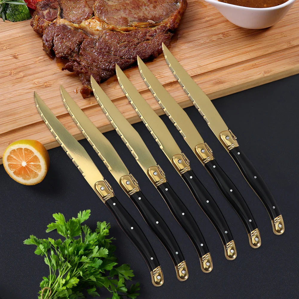 Golden Steak Knives (4 - 12 Piece Sets)