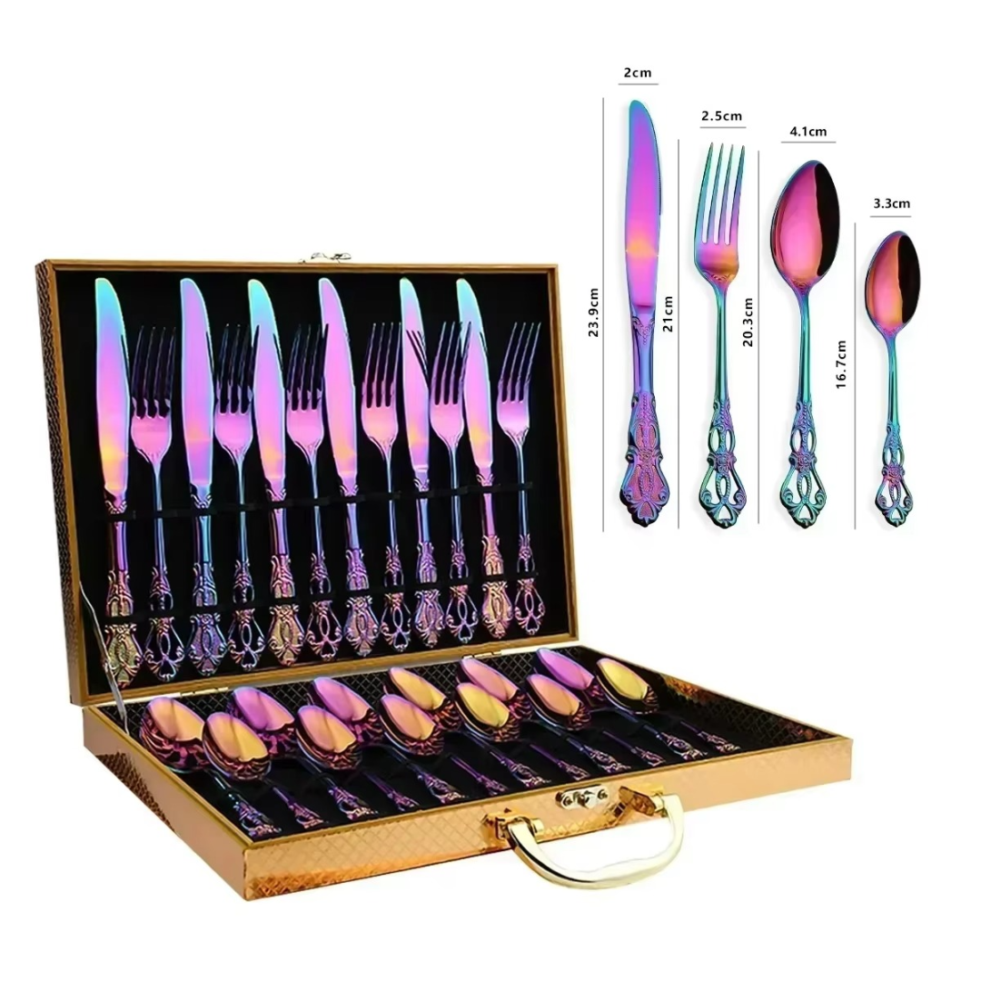 Decorative Stainless Steel Cutlery (24 Piece Dining Set)