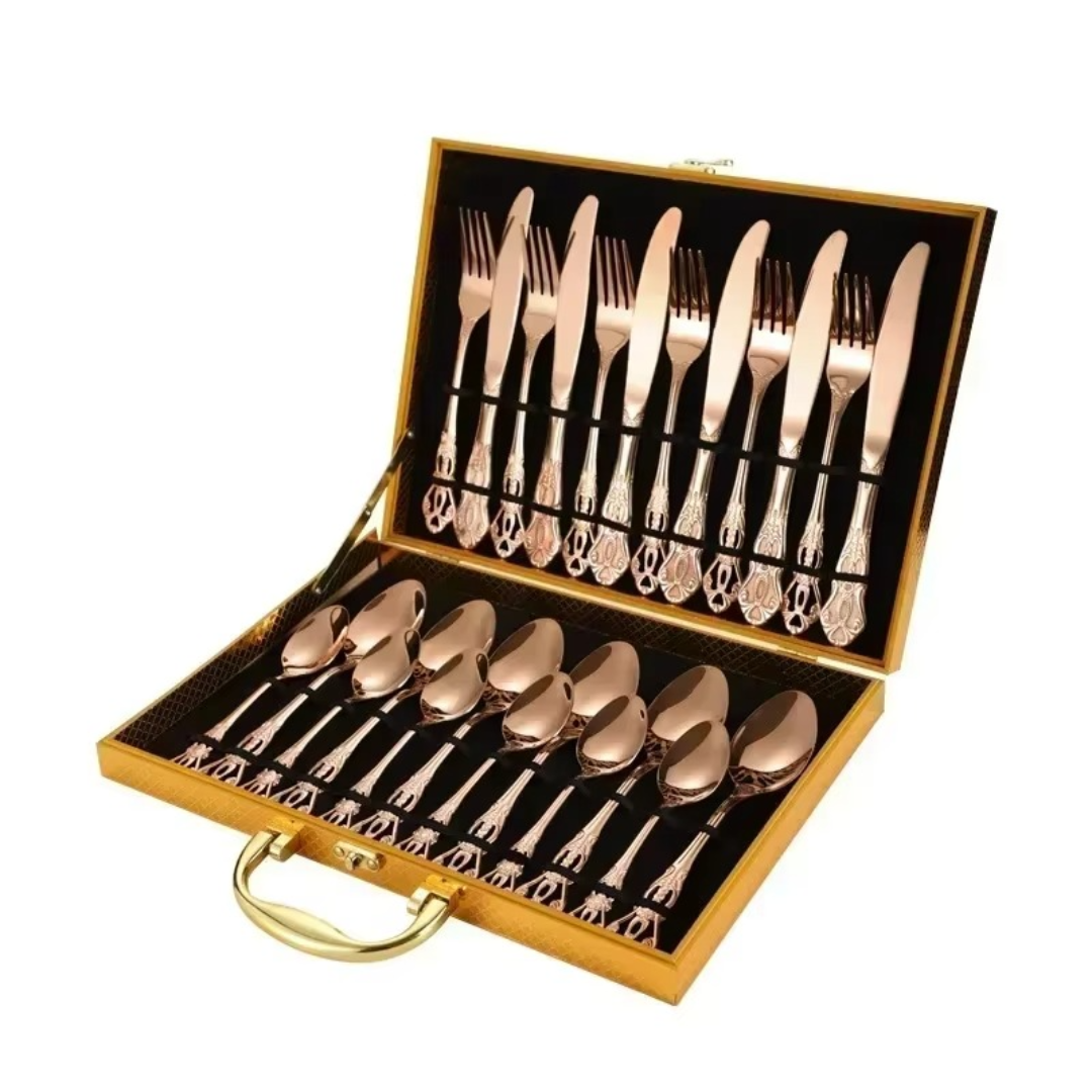 Decorative Stainless Steel Cutlery (24 Piece Dining Set)